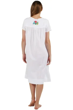 La Cera™ 100% Cotton Cap Sleeve Embroidered Dress