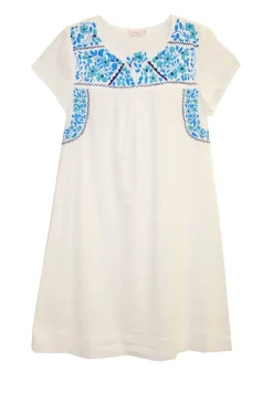 La Cera™ 100% Cotton Cap Sleeve Embroidered Dress