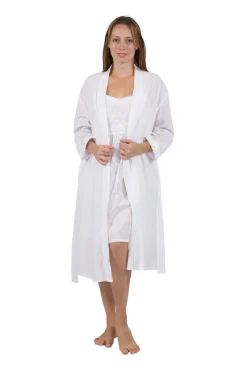 La Cera™ 100% Cotton Embroidered Robe