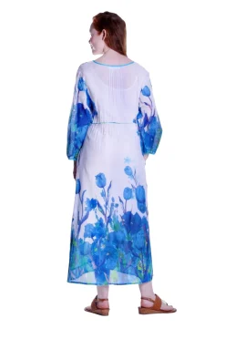 La Cera™ 100% Cotton Floral Print Caftan