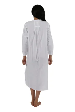 La Cera™ 100% Cotton Long Sleeve Gown