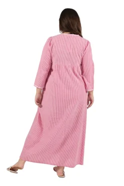 La Cera™ 100% Cotton Plus Size Zip Front Robe