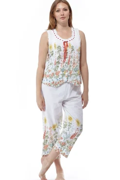 La Cera™ 100% Cotton Sunflower Garden Pjs
