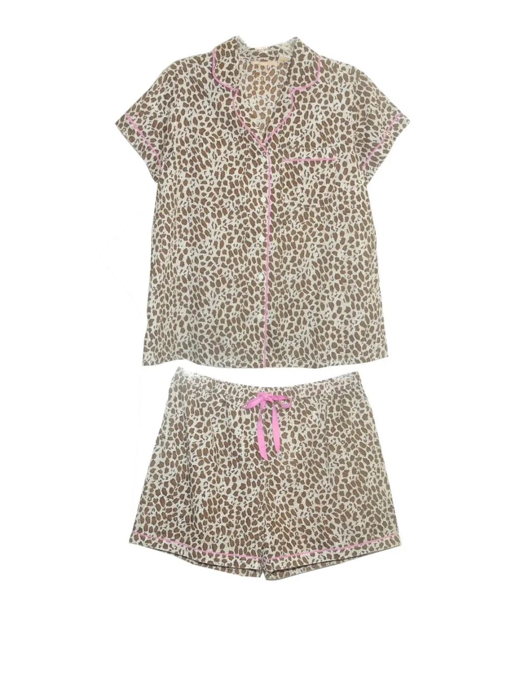 La Cera™ Cheetah Print Plus Size Pajamas