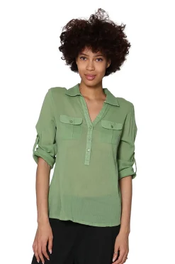 La Cera™ Cotton Gauze Camp Shirt