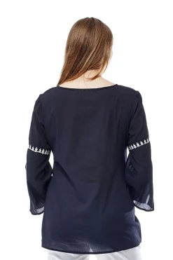 La Cera™ Embroidered Bell Sleeve Top