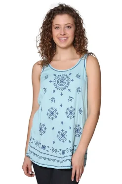 La Cera™ Embroidered Rayon Tank