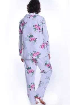 La Cera™ Flannel Print Pajama Set