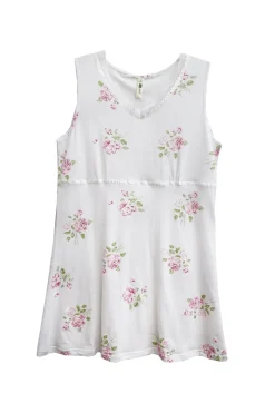 La Cera™ Floral Printed Cotton Knit Chemise - Plus Size