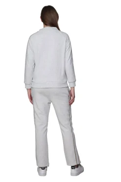 La Cera™ French Terry Cotton 2-Piece Zip-Front Track Pant Set
