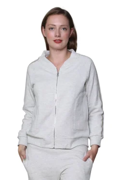La Cera™ French Terry Cotton 2-Piece Zip-Front Track Pant Set