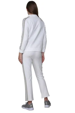 La Cera™ French Terry Cotton 2-Piece Zip-Front Track Pant Set