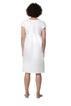 La Cera™ La Cera 100% Cotton Embroidered Sweetheart Chemise