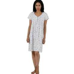 La Cera™ La Cera 100% Cotton Floral Chemise