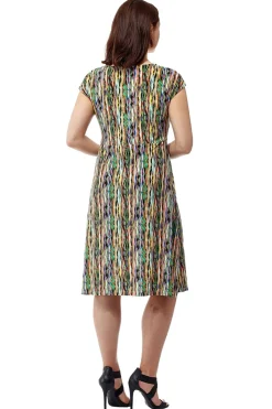 La Cera™ La Cera Abstract Print Sleeveless Dress