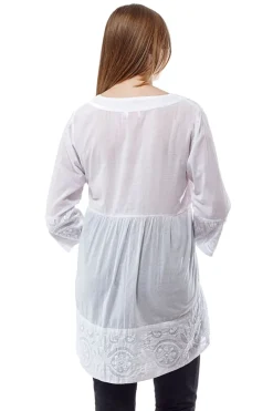 La Cera™ La Cera Applique Trimmed Tunic Top