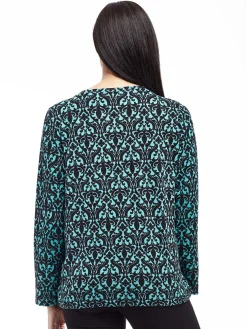 La Cera™ La Cera Baroque Print Pullover Top