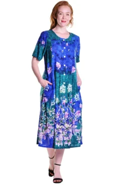 La Cera™ La Cera Button Front Short Sleeve Dress