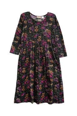 La Cera™ La Cera Cotton Knit Jersey Floral Printed Dress