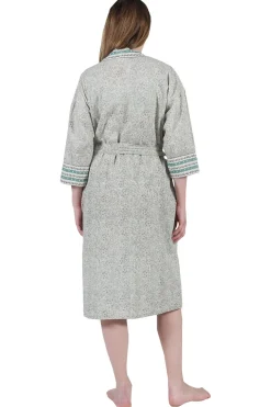La Cera™ La Cera Cotton Wrap Robe