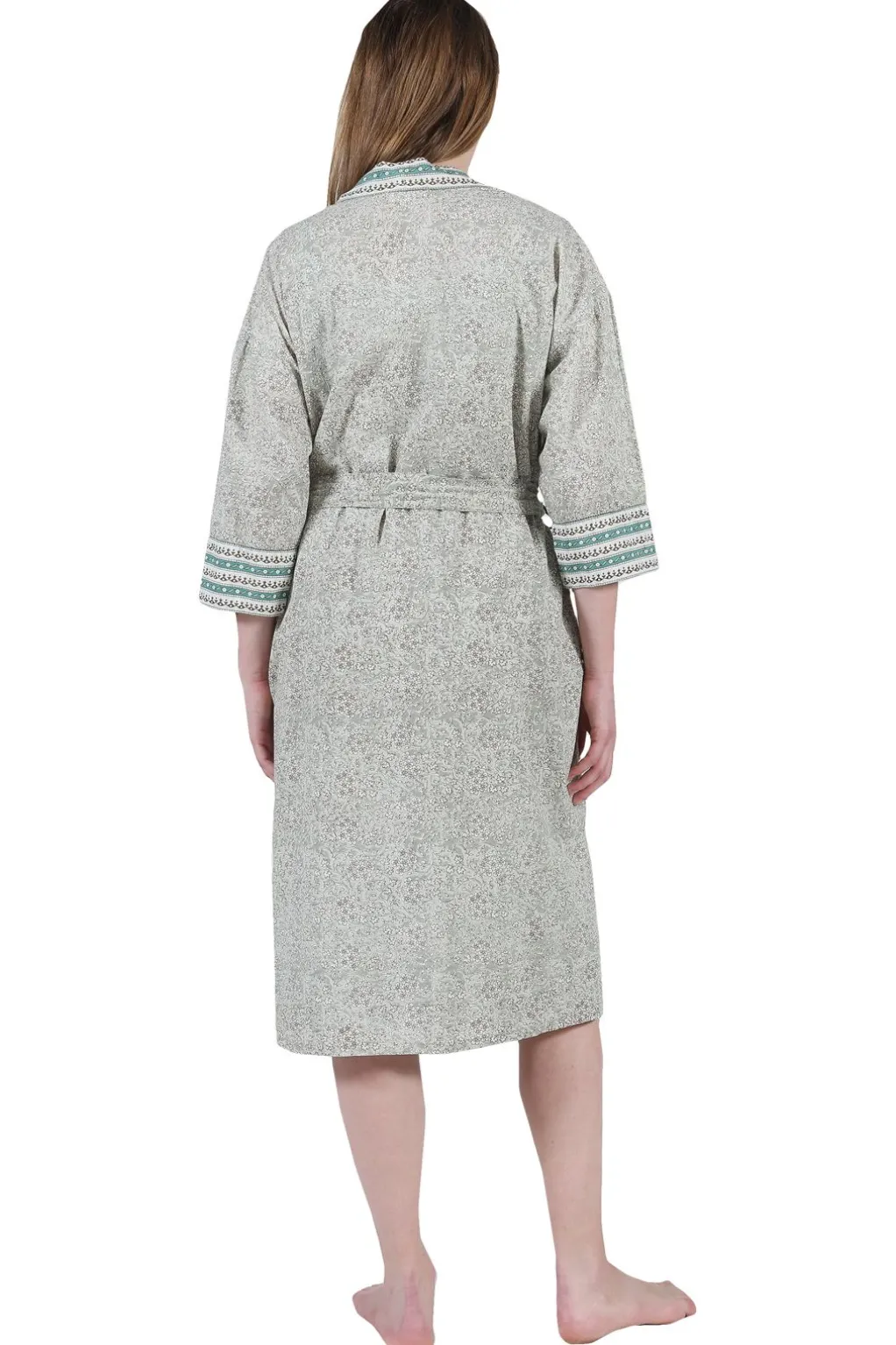 La Cera™ La Cera Cotton Wrap Robe