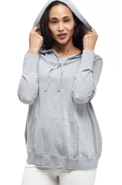 La Cera™ La Cera Drawstring Hooded Pullover Sweater