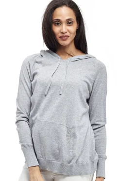 La Cera™ La Cera Drawstring Hooded Pullover Sweater - Plus Size