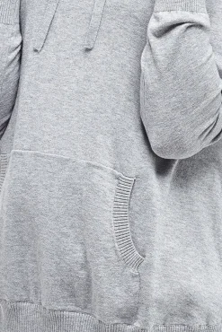 La Cera™ La Cera Drawstring Hooded Pullover Sweater - Plus Size