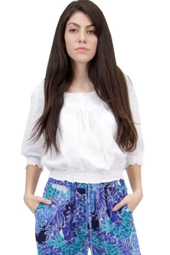 La Cera™ La Cera Embroidered Peasant Blouse