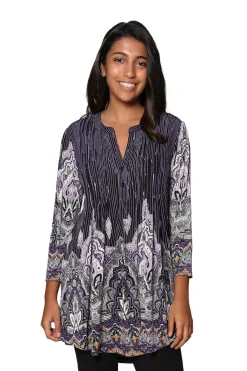 La Cera™ La Cera Empire Paisley Print Tunic