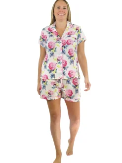 La Cera™ La Cera Floral Boxer Pajama Set