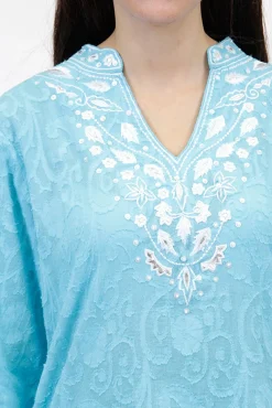 La Cera™ La Cera Floral Embroidered Tunic Top