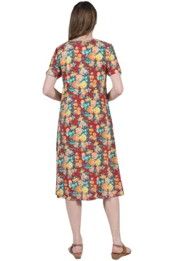 La Cera™ La Cera Floral Printed A-Line Dress
