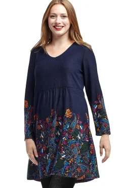 La Cera™ La Cera Floral Pullover Tunic Top