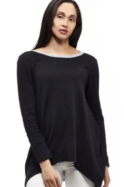 La Cera™ La Cera Hi-Lo Crew Neck Sweater Top - Plus Size
