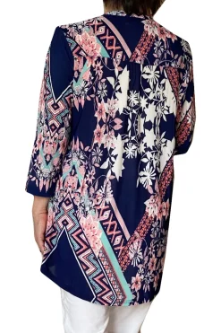 La Cera™ La Cera Key West Deco Print Tunic