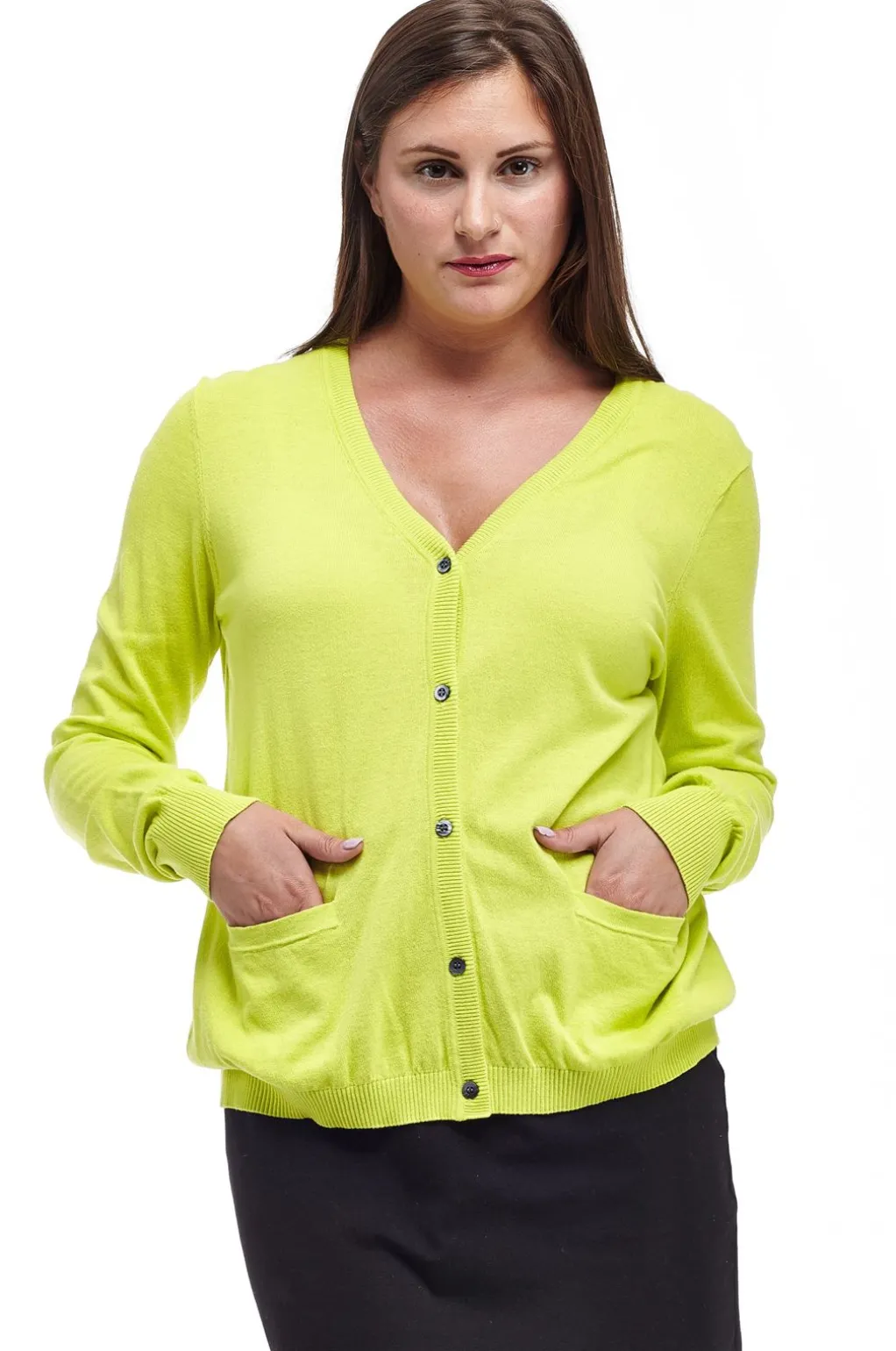 La Cera™ La Cera Long Sleeve Cardigan With Pockets