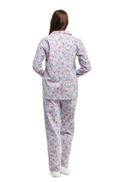 La Cera™ La Cera Long Sleeve Floral Flannel Pajama Set