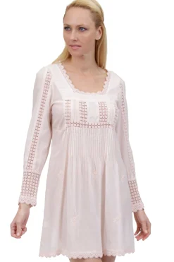 La Cera™ La Cera Long Sleeve Lace Yoke Top