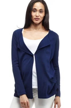 La Cera™ La Cera Long Sleeve Waterfall Cardigan