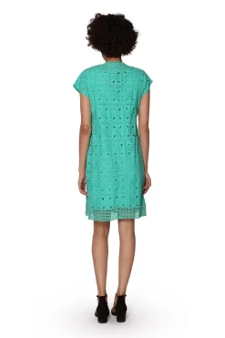 La Cera™ La Cera Medallion Lace Cap Sleeve Dress