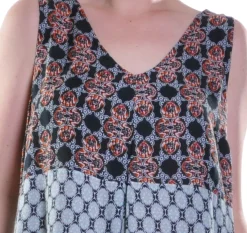La Cera™ La Cera Multi Print Sleeveless Dress