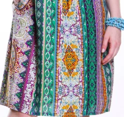 La Cera™ La Cera Multi Print Sleeveless Dress