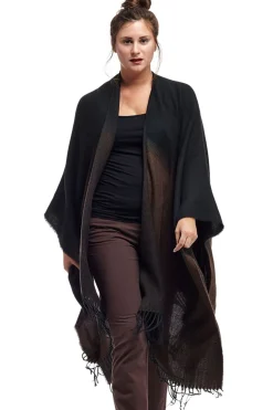 La Cera™ La Cera Ombre Split Poncho Shawl