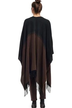 La Cera™ La Cera Ombre Split Poncho Shawl