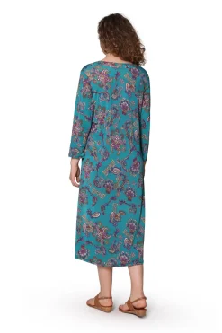 La Cera™ La Cera Paisley Print Long Sleeve Dress