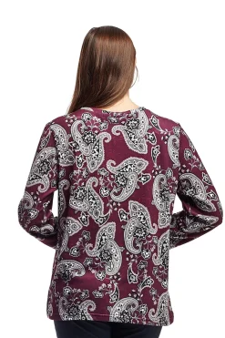 La Cera™ La Cera Paisley Pullover Top