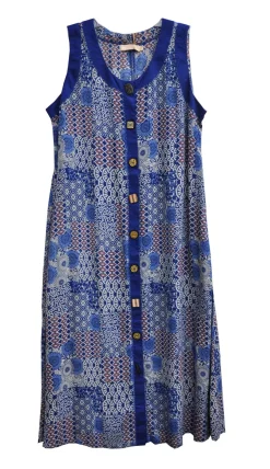 La Cera™ La Cera Patchwork Plus Size Sleeveless Dress