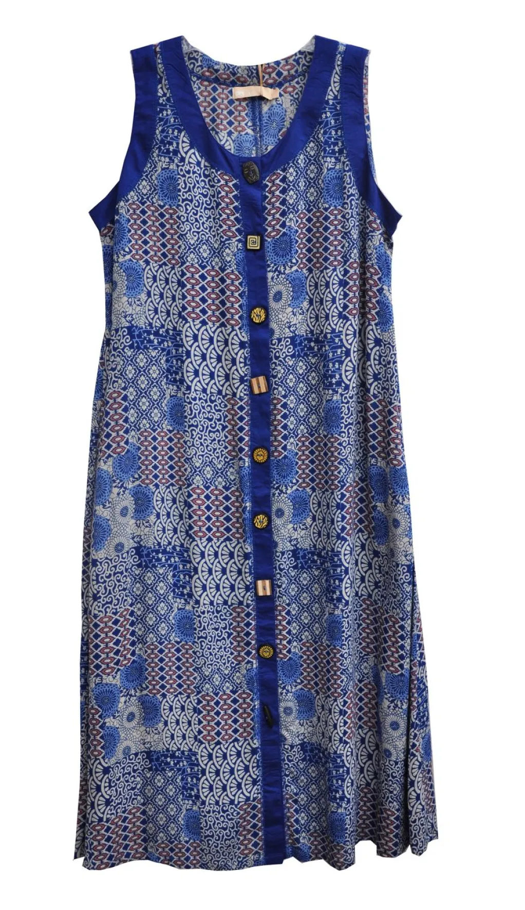 La Cera™ La Cera Patchwork Plus Size Sleeveless Dress