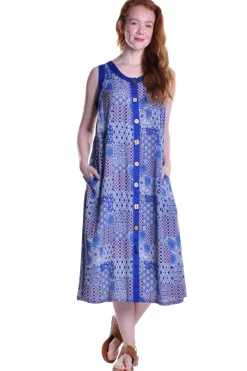 La Cera™ La Cera Patchwork Plus Size Sleeveless Dress